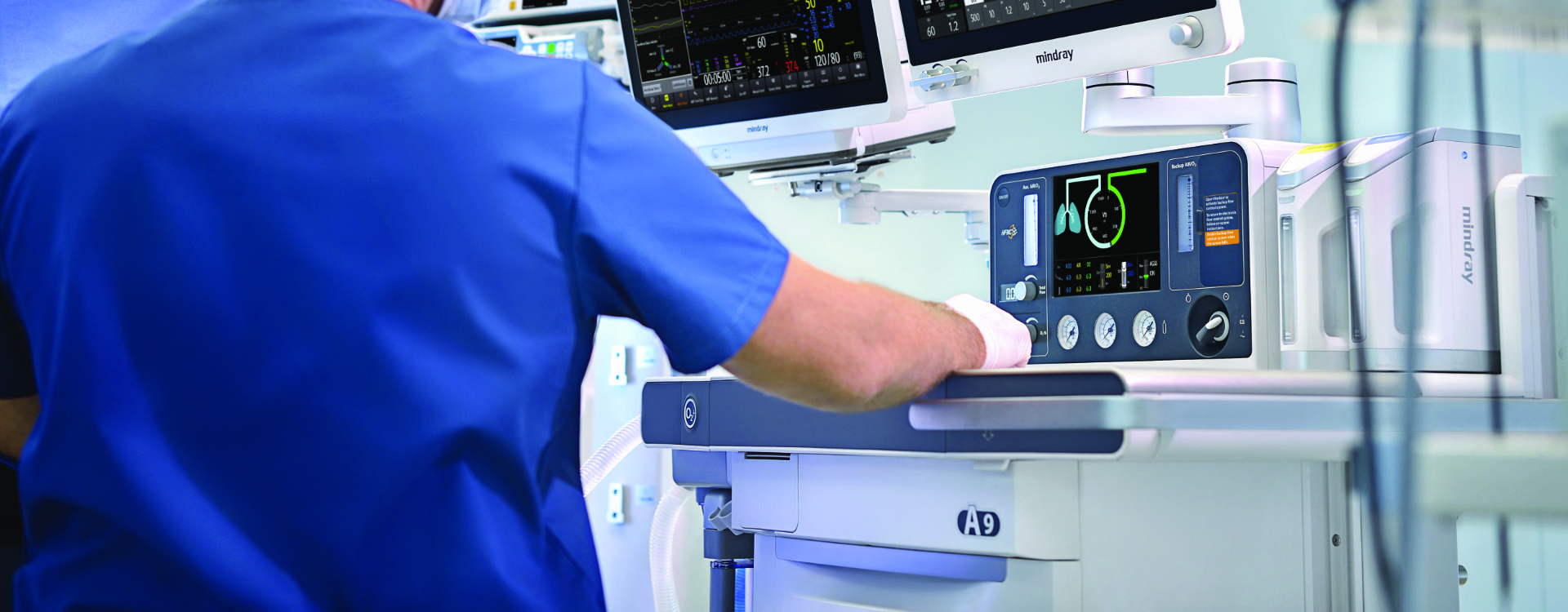 A9 top of the range anaesthesia system with all-round safety