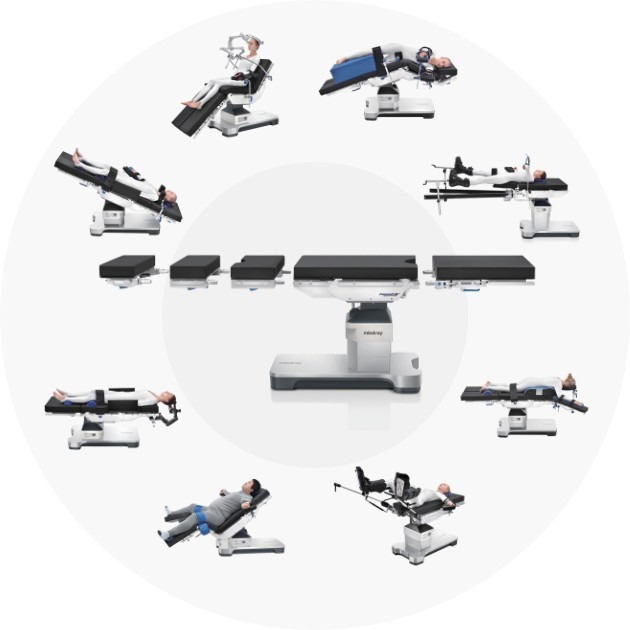 Versatile operating table for all surgical disciplines